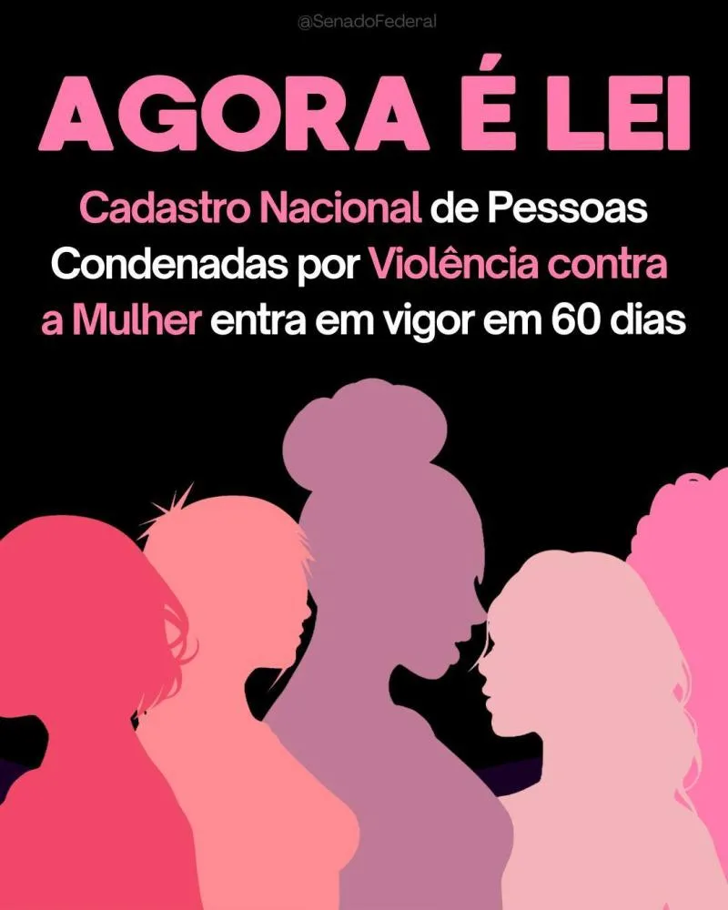 Governo sanciona cadastro nacional de condenados por violência contra a mulher