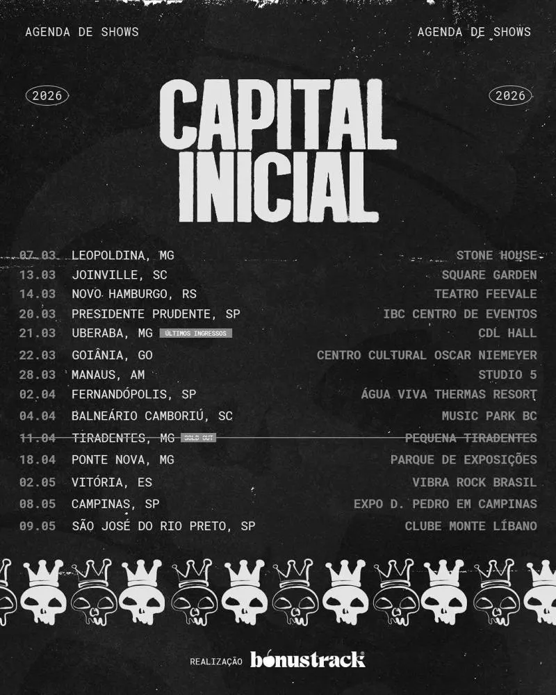 Capital Inicial confirma novas datas da turnê “Acústico 25 Anos” pelo Brasil