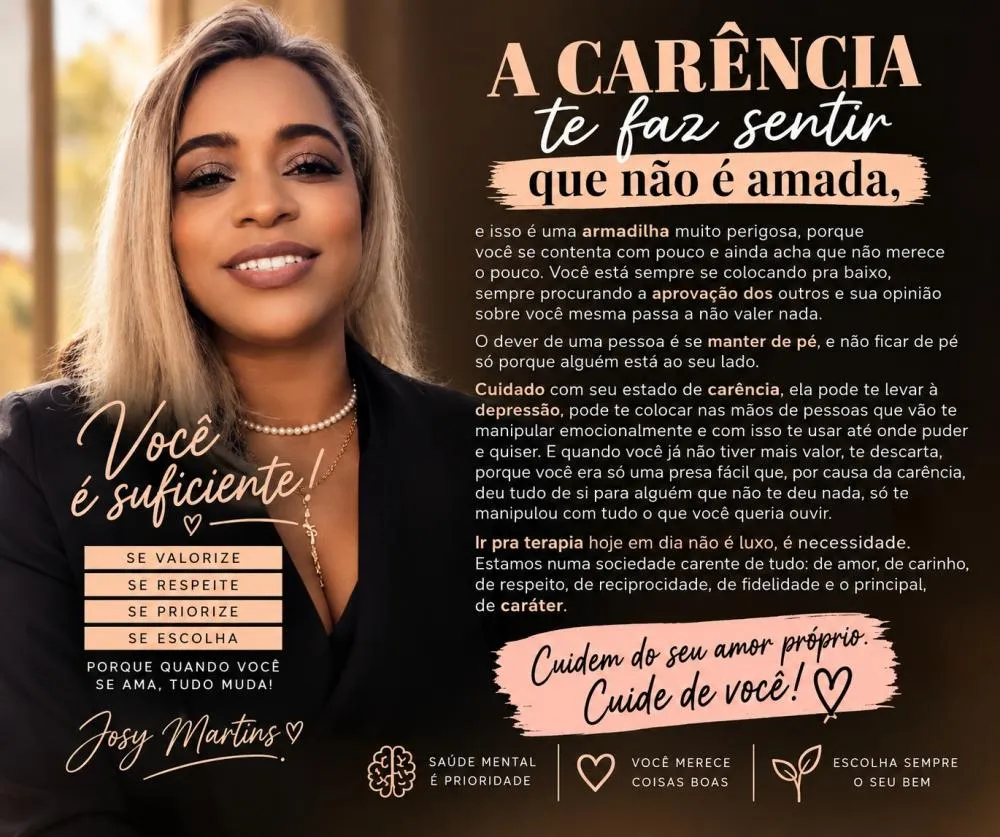 A carência pode fazer você aceitar menos do que merece 
